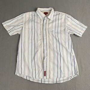 Red Label Tommy Hilfiger Men's size L/G Shirt Stylish Blue/White embroidered